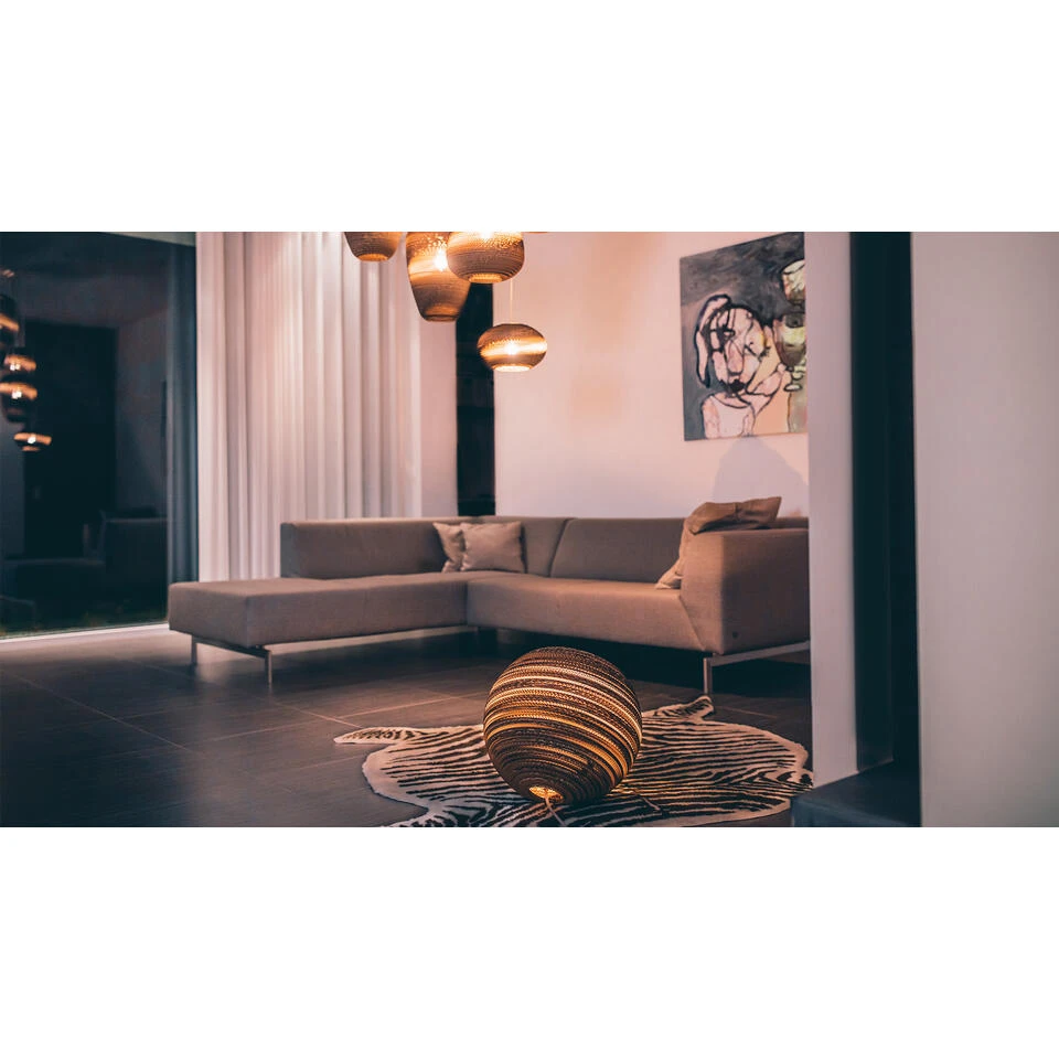 Think Paper Tafellamp Globe - 1 Lichts - 29 X27 Cm - Bruin - Afbeelding 2