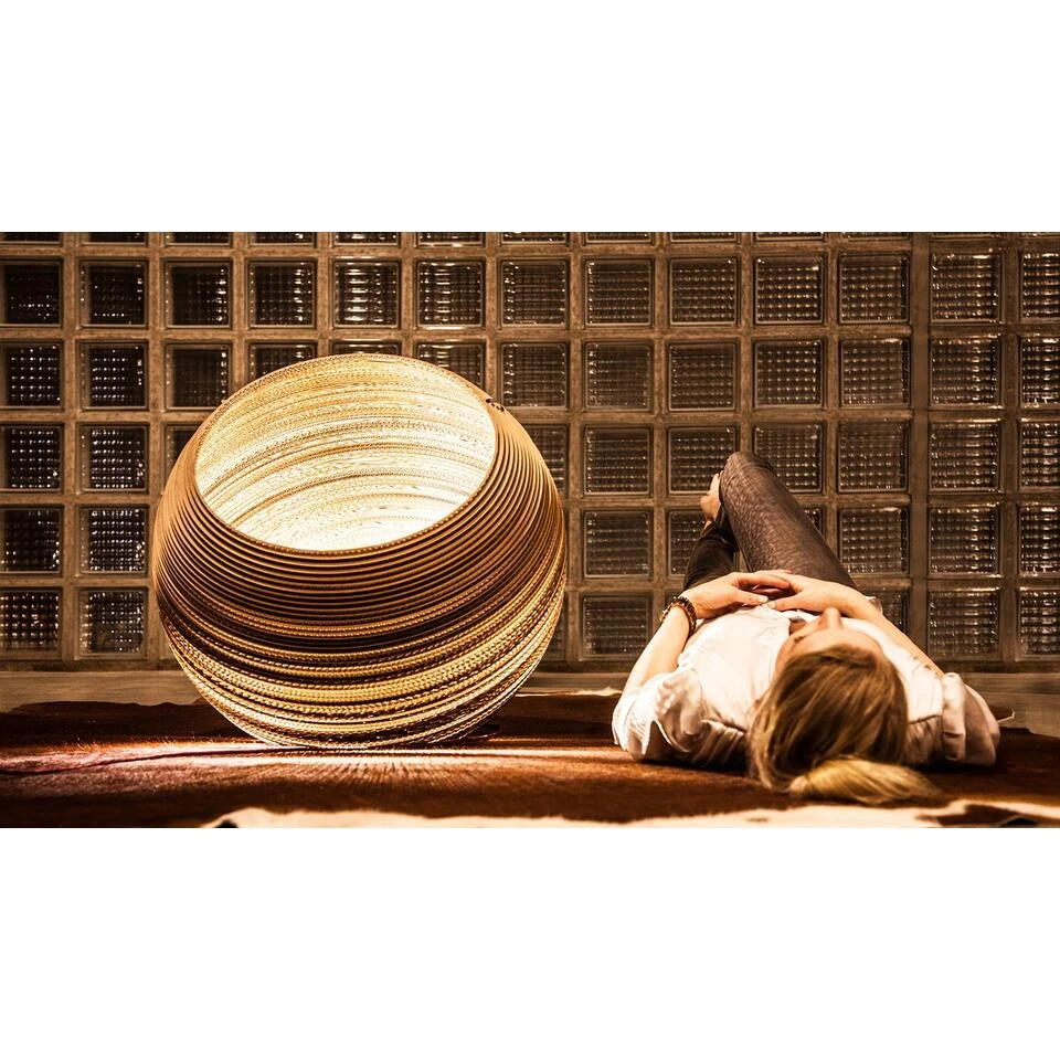 Think Paper Tafellamp Globe - 1 Lichts - 29 X27 Cm - Bruin - Afbeelding 4