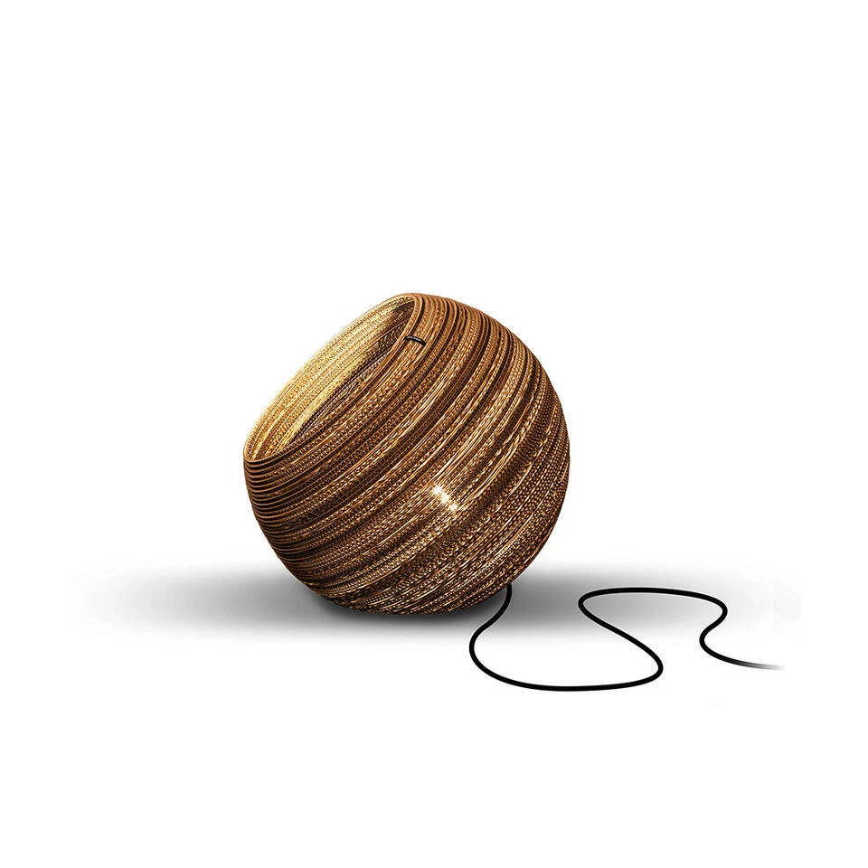 Think Paper Tafellamp Globe - 1 Lichts - 29 X27 Cm - Bruin