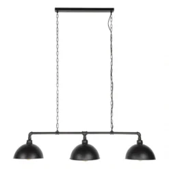 Giga Meubel Hanglamp 3-Lichts - Zwart - Rond Ø25cm - Industrieel