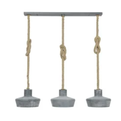 Hoyz - Hanglamp - 3xØ28 Betonlook Lampenkappen - Diverse Hoogtes