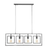 Hoyz - Hanglamp Met 4 Lampen - Turn Square - Grijs - 109cm Breed - Industrieel