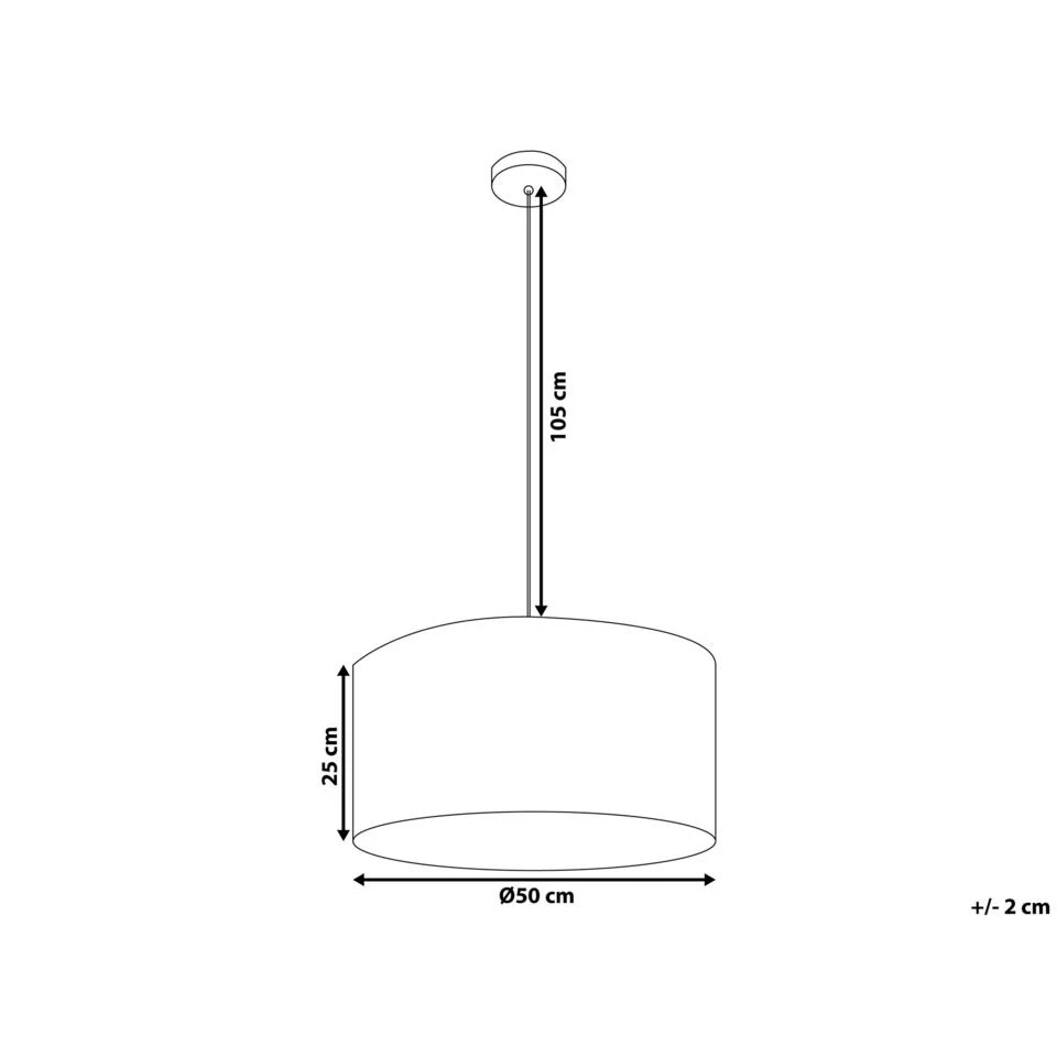 Beliani Hanglamp ELBE - Zwart Polyester - Afbeelding 3