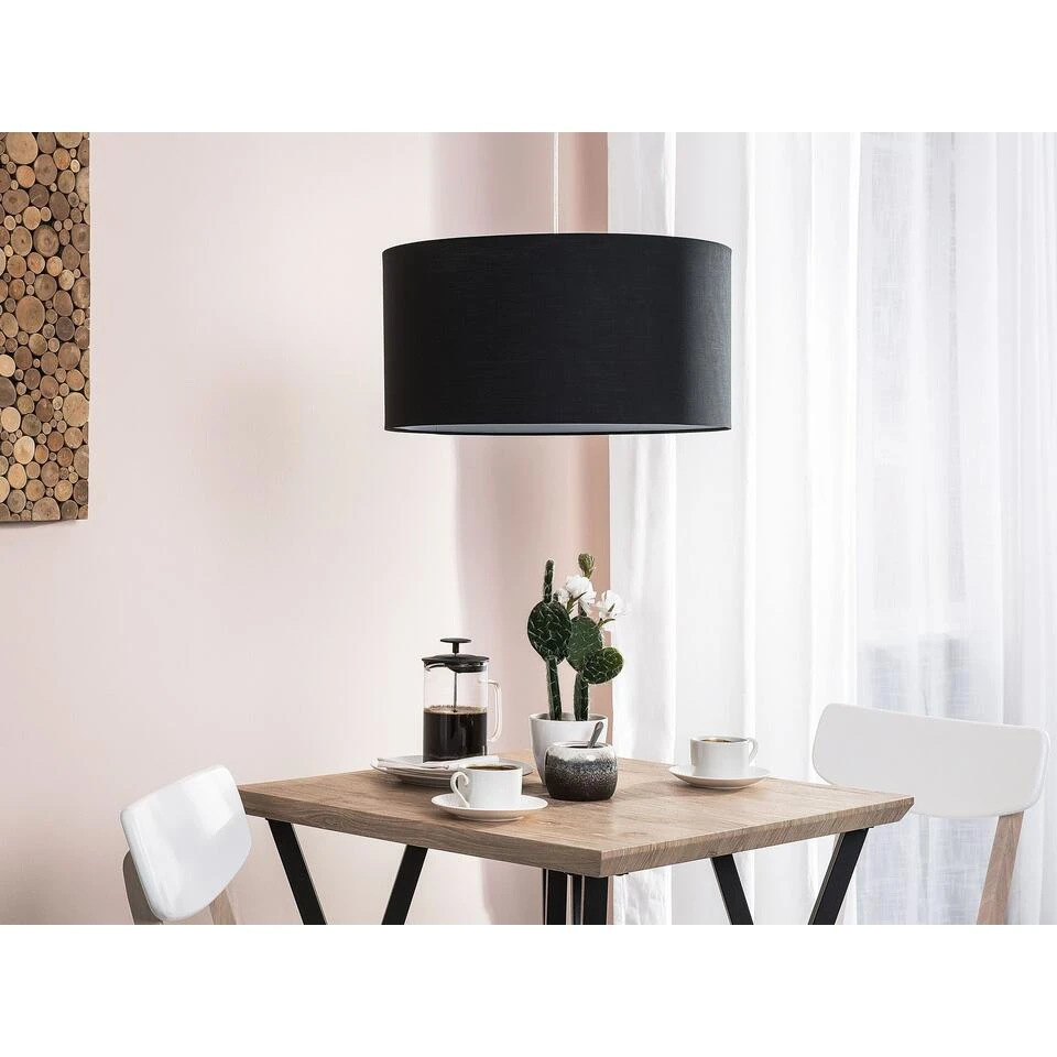 Beliani Hanglamp ELBE - Zwart Polyester - Afbeelding 4