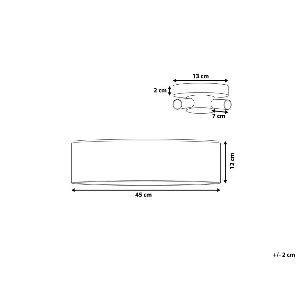 Beliani Plafondlamp RENA - Koper Polykatoen - Afbeelding 3