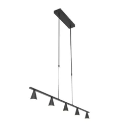 Steinhauer Hanglamp Vortex - 5 Lichts - 120x145 Cm - Zwart