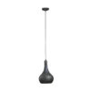 Hanglamp Industrieel Kegel Aya 1-lichts Zwart Bruin 25x25x150 Cm Metaal