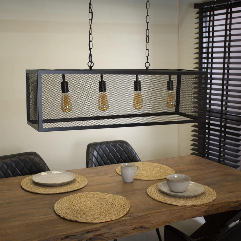 Industriële Hanglamp Sucre 4L - Zwart - 30x100x150 Cm - Metaal - Zwart - Afbeelding 2
