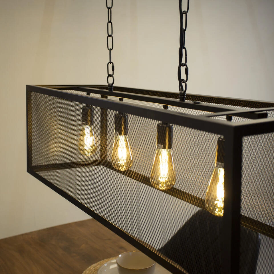Industriële Hanglamp Sucre 4L - Zwart - 30x100x150 Cm - Metaal - Zwart - Afbeelding 4