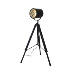 Industriƫle Vloerlamp Pesaro Driepoot Zwart - 164x41x164 Cm - Metaal - Zwart