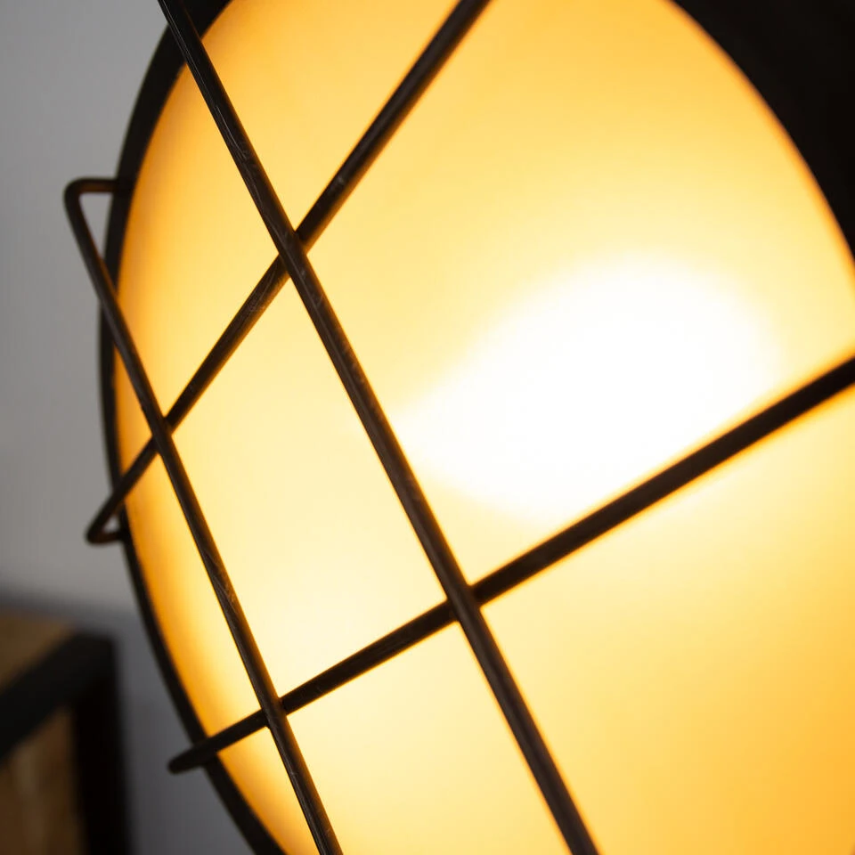 Industriële Vloerlamp Pesaro Driepoot - 150x35x150 Cm - Metaal - Zwart - Afbeelding 4