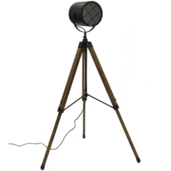 Industriƫle Vloerlamp Pesaro Driepoot - 150x35x150 Cm - Metaal - Zwart