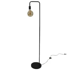 Industriële Vloerlamp Cali U-vormige Buis - 150x18x150 Cm - Metaal - Zwart