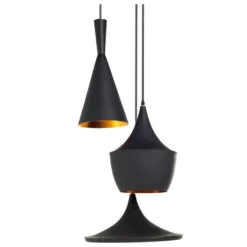 Beliani Hanglamp CARSON - Zwart Aluminium