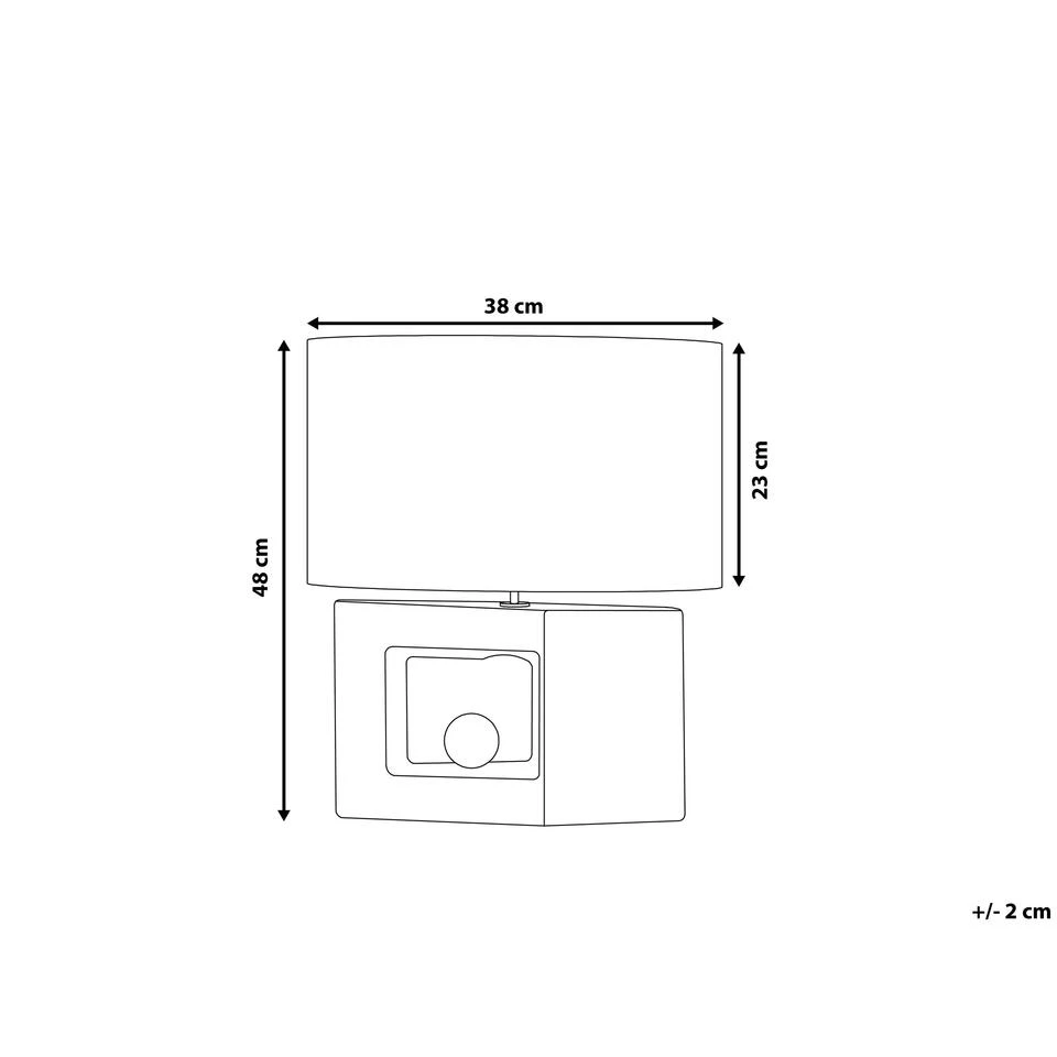 Beliani Tafellamp DUERO - Grijs Porselein - Afbeelding 3