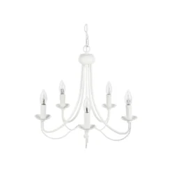 Beliani Kroonluchter DABUS - Wit Metaal