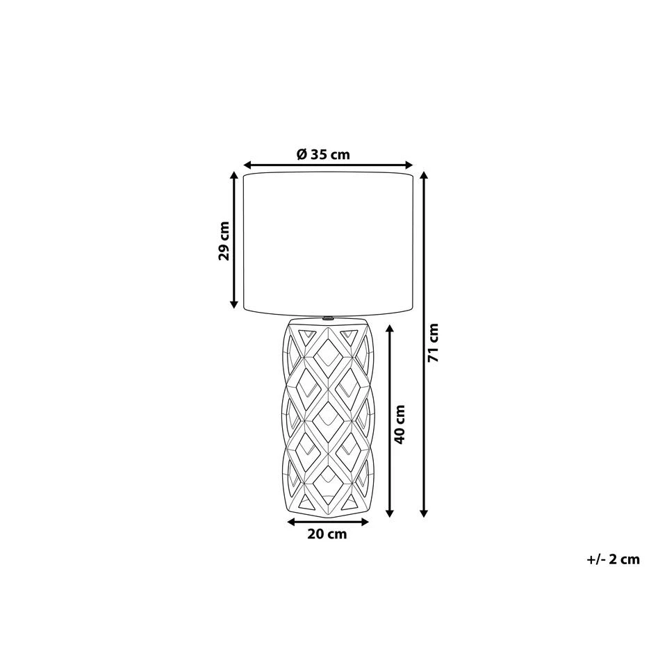 Beliani Tafellamp SELJA - Zwart Keramiek - Afbeelding 3