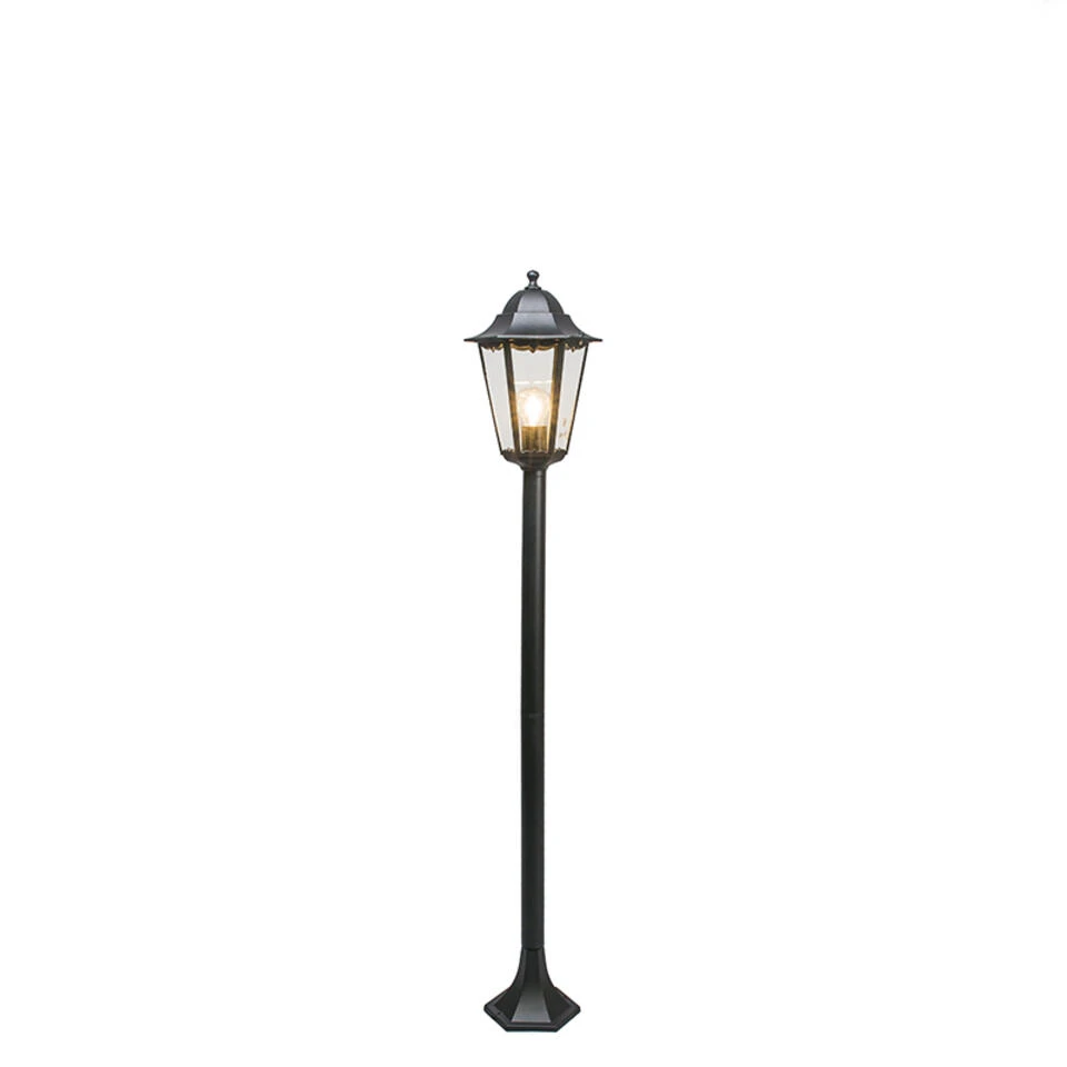 QAZQA Klassieke Staande Buitenlamp Zwart IP44 125 Cm - New Orleans