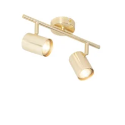 QAZQA Moderne Plafondlamp Messing 2-lichts Verstelbaar - Jeana