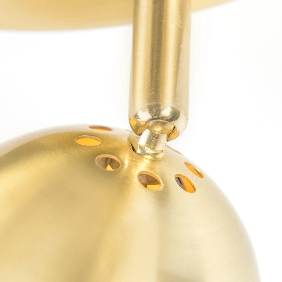 QAZQA Retro Ronde Spot Messing Met Plafondplaat 3-lichts - Gissi - Afbeelding 2