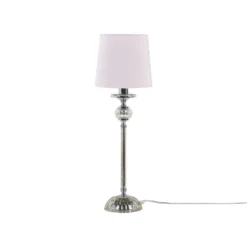 Beliani Tafellamp KUBENA - Roze Metaal, Glas