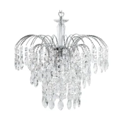 Beliani Kroonluchter RIVIL - Transparant Glas, Ijzer