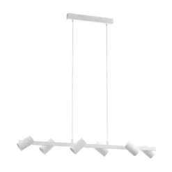 EGLO Gatuela Hanglamp - E14 - 116 cm - Wit/Nikkel-Mat