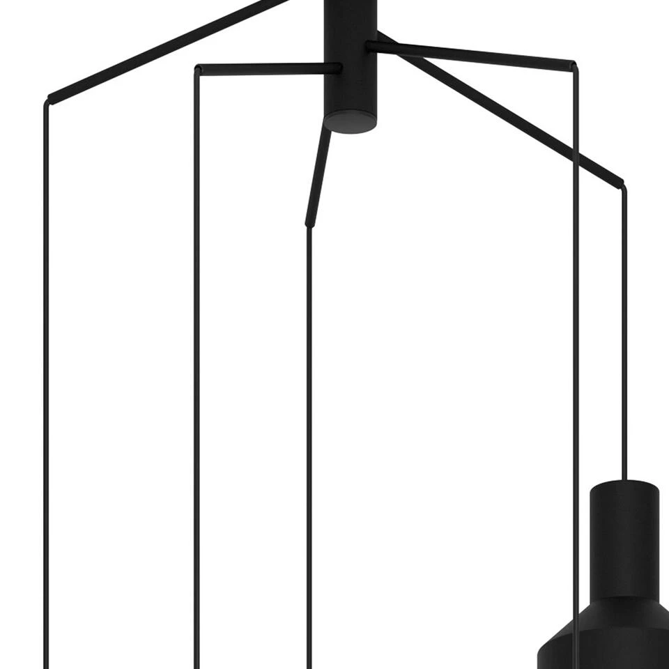 EGLO Casibare Hanglamp - E27 - Ø 71 cm - Zwart - Afbeelding 2