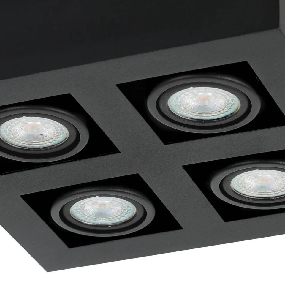 EGLO Mendoza Opbouwlamp - GU10 - 25 cm - Zwart - Afbeelding 3