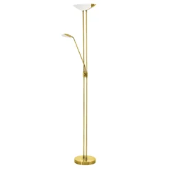 EGLO Baya Led Vloerlamp - LED - 180 Cm - Geelkoper/Wit - Dimbaar