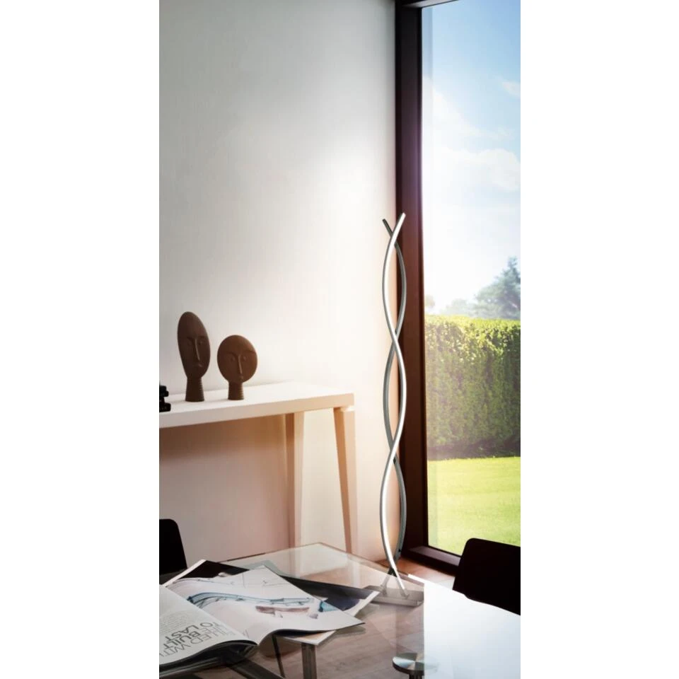 EGLO Lasana 2 Vloerlamp - LED - 142 Cm - Grijs/Wit - Afbeelding 4