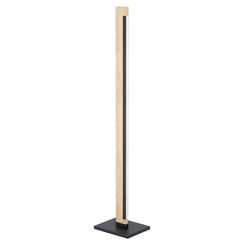 EGLO Camacho Vloerlamp - LED - 126 cm - Zwart/Bruin - Dimbaar