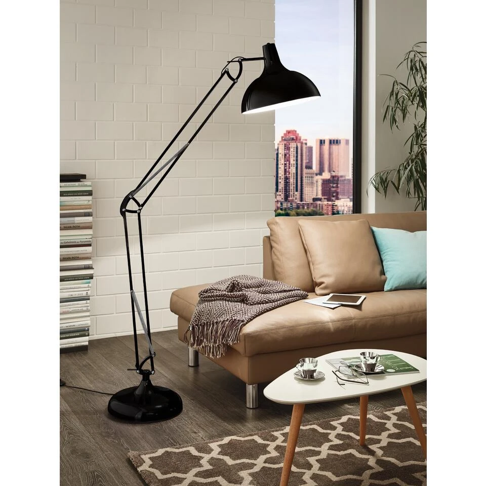 EGLO Borgillio Vloerlamp - E27 - 190 Cm - Zwart - Afbeelding 4