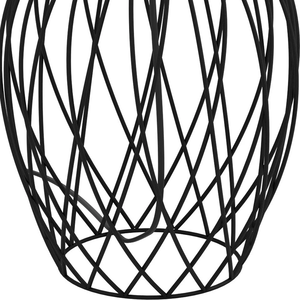 EGLO Nimlet Tafellamp - E27 - 51,5 Cm - Zwart/Wit - Afbeelding 3