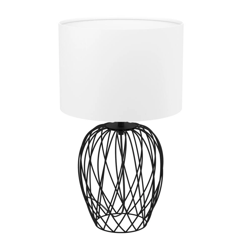 EGLO Nimlet Tafellamp - E27 - 51,5 Cm - Zwart/Wit