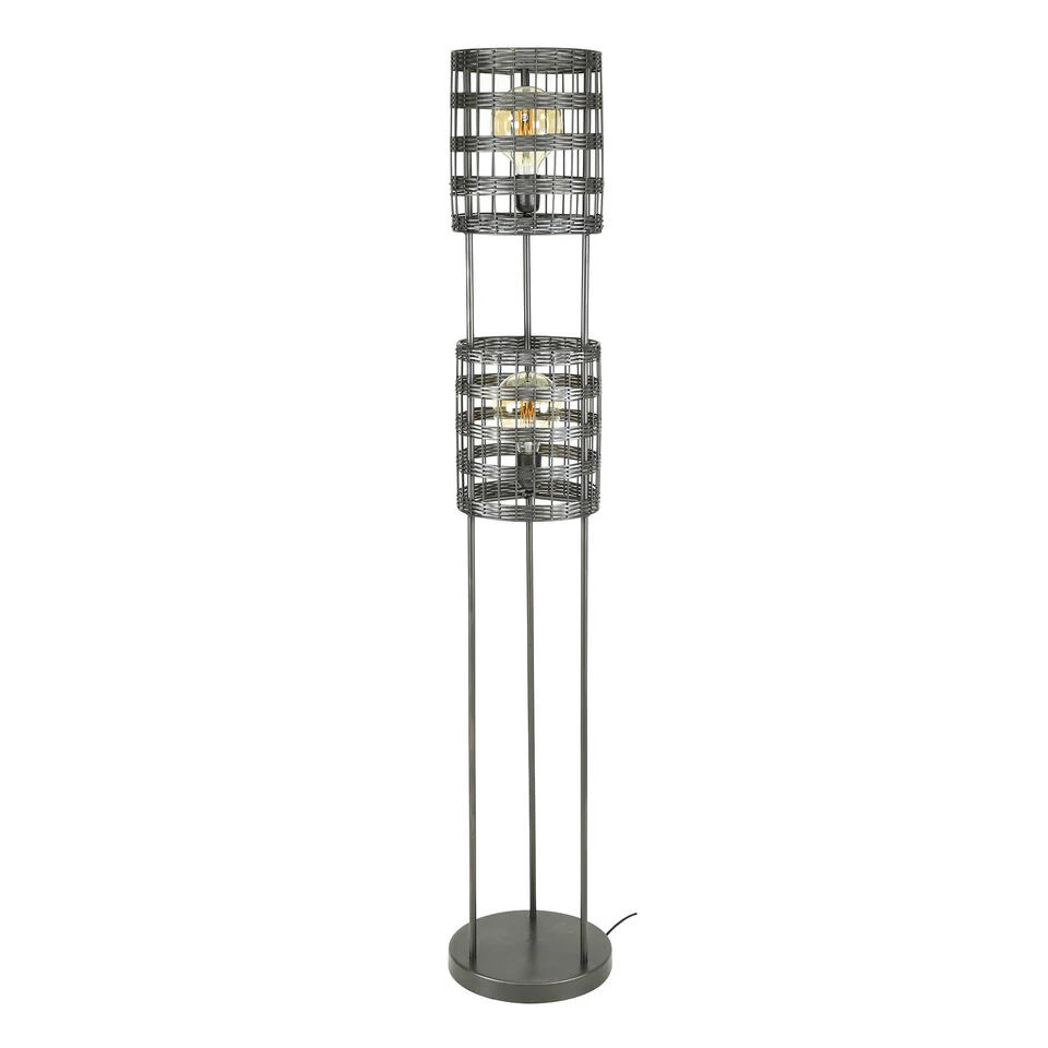 Giga Meubel Vloerlamp Metaal Ø30cm - 2-Lichts - Lamp Metal Blinds
