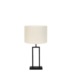 Tafellamp Shiva/Livigno - Zwart/Eiwit - Ø30x62cm