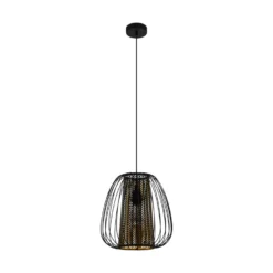 EGLO Curasao Hanglamp - E27 - Ø 33,5 Cm - Zwart/Goud