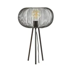 Tafellamp Jill Koper Bruin - 55x36x55 Cm - Metaal - Zwart