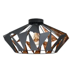 EGLO Carlton 6 Plafondlamp - E27 - Ø 47 cm - Zwart/Koper