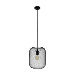 EGLO Wrington - Hanglamp - E27 - Ø 30 cm - Zwart