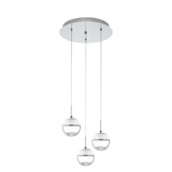 EGLO Montefio 1 - Hanglamp - LED - Chroom - Glas, Kristal - Wit