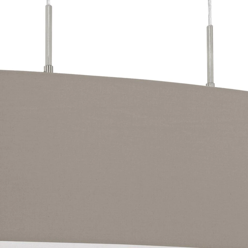 EGLO Pasteri - Hanglamp - 2 Lichts - 75cm - Nikkel-Mat - Taupe - Afbeelding 3