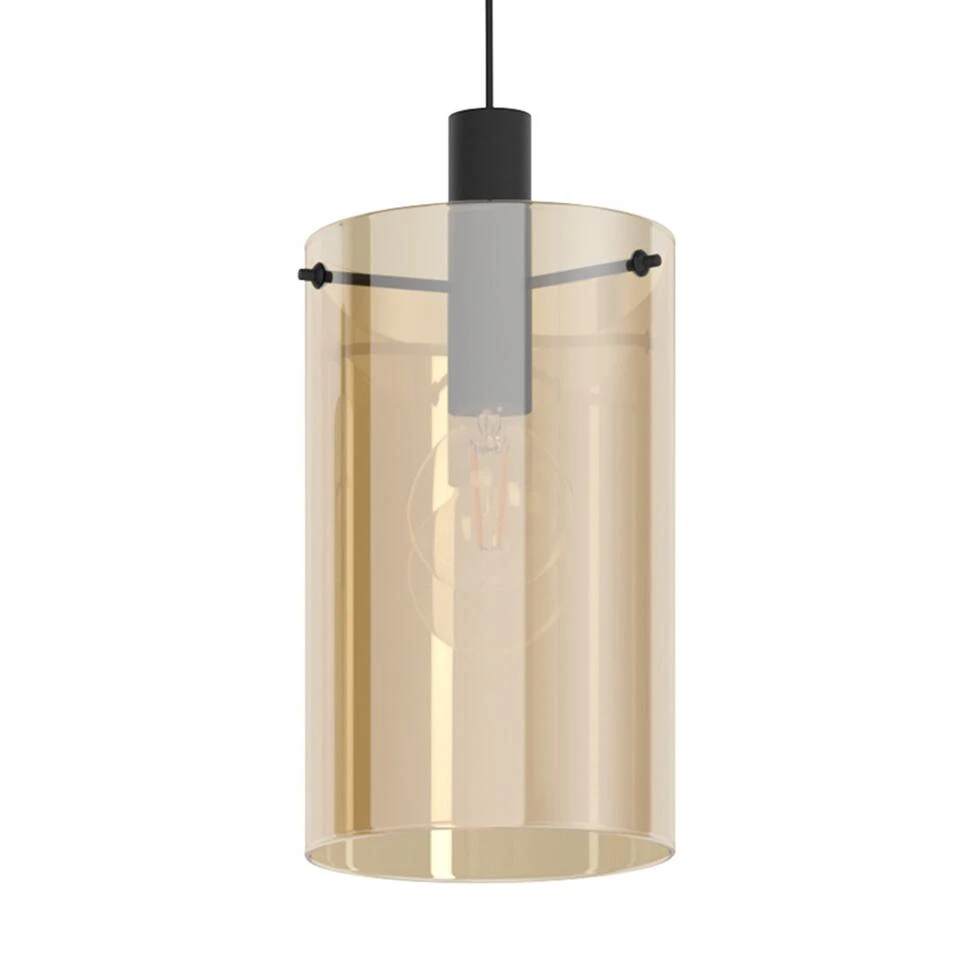 EGLO Polverara Hanglamp - 2 lichts - E27 - Zwart - Afbeelding 3