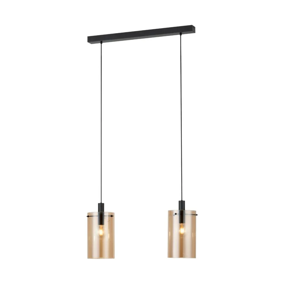 EGLO Polverara Hanglamp - 2 lichts - E27 - Zwart
