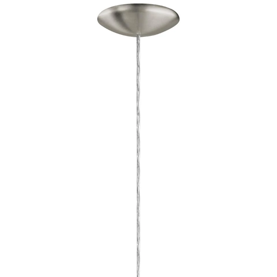 EGLO Lazolo - Hanglamp - 1 Lichts - Ø420mm. - Nikkel-Mat - Wit Gelakt - Afbeelding 2