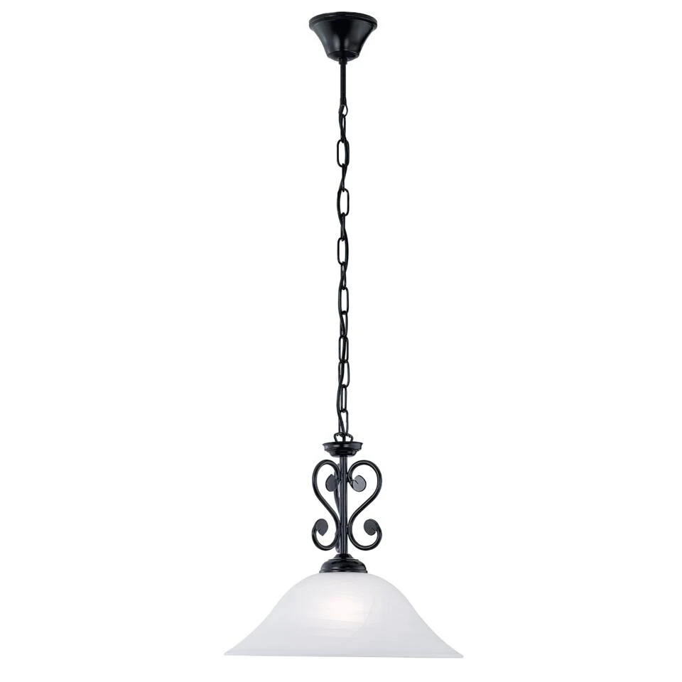 EGLO Murcia - Hanglamp - 1 Lichts - Ø380mm. - Zwart - Wit