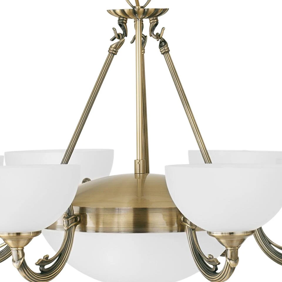 EGLO Savoy - Hanglamp - 6 Lichts - Ø740mm. - Brons - Wit - Afbeelding 3