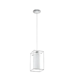 EGLO Loncino 1 - Hanglamp - 1 Lichts - Chroom - Helder, Wit