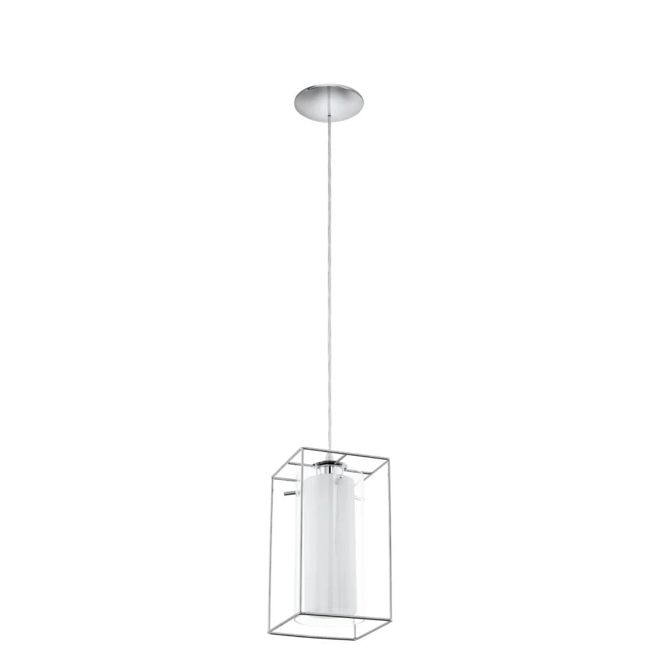 EGLO Loncino 1 - Hanglamp - 1 Lichts - Chroom - Helder, Wit